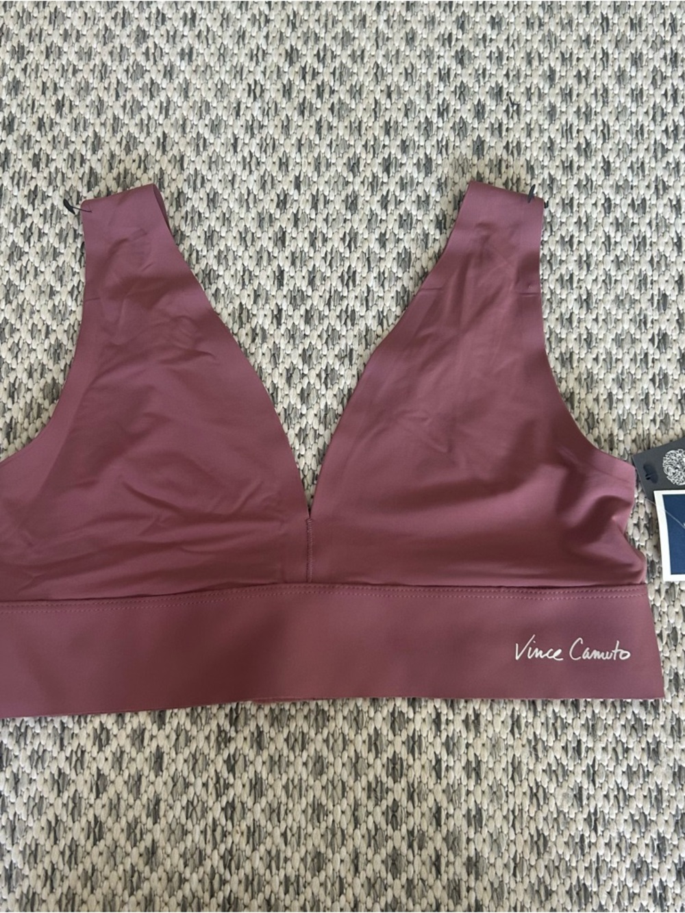 NWT- Vince Camuto mauve Wireless V-Neck Bralette